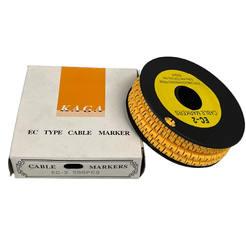 Grippes (L) Cable Marker 3.6mm to 5.2mm Color Yellow 1roll 500pcs) EC-2Y