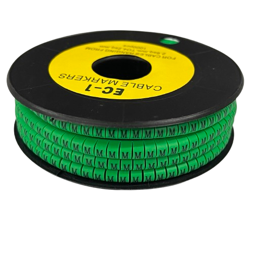 Cable (M) Marker EC-1 Green 2.6mm to 4.2mm 1000pcs 1 Roll   EC-1G(M)
