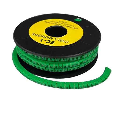 Cable (M) Marker EC-1 Green 2.6mm to 4.2mm 1000pcs 1 Roll   EC-1G(M)