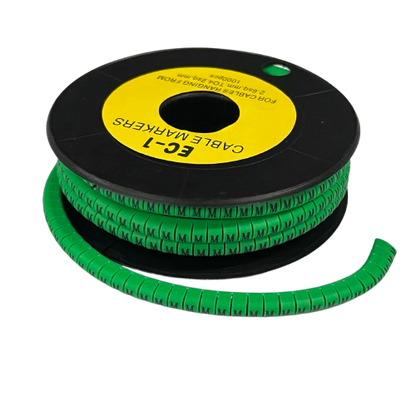 Cable (M) Marker EC-1 Green 2.6mm to 4.2mm 1000pcs 1 Roll   EC-1G(M)