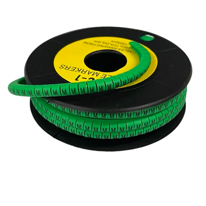 Cable (M) Marker EC-1 Green 2.6mm to 4.2mm 1000pcs 1 Roll   EC-1G(M)