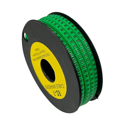 Cable (M) Marker EC-1 Green 2.6mm to 4.2mm 1000pcs 1 Roll   EC-1G(M)
