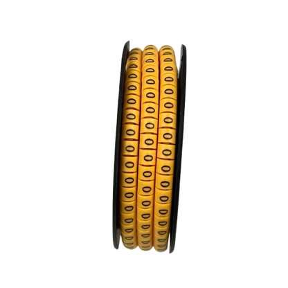 Grippes (O) Cable Marker 3.6mm to 5.2mm Color Yellow 1roll 500pcs) EC-2Y