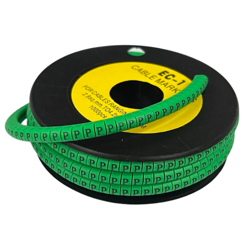 Cable (P) Marker EC-1 Green 2.6mm to 4.2mm 1000pcs 1 Roll   EC-1G(P)