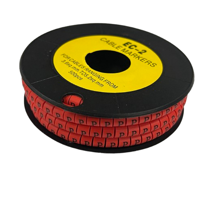 Grippes (P) Cable Marker 3.6mm to 5.2mm 500pcs per Roll Red