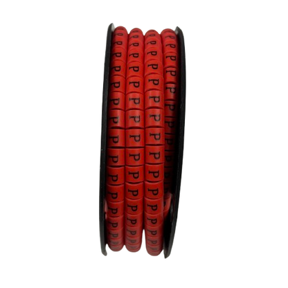 Grippes (P) Cable Marker 3.6mm to 5.2mm 500pcs per Roll Red
