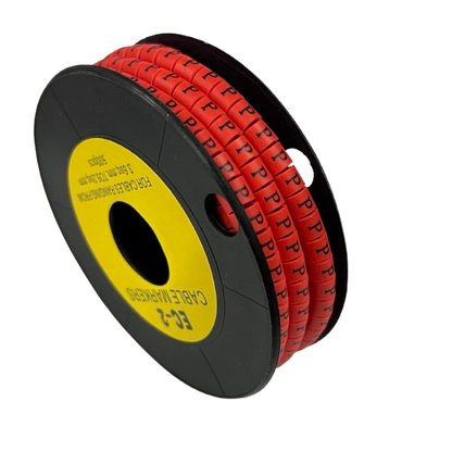 Grippes (P) Cable Marker 3.6mm to 5.2mm 500pcs per Roll Red