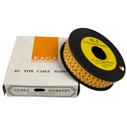 Grippes (R) Cable Marker 3.6mm to 5.2mm Color Yellow 1roll 500pcs) EC-2Y
