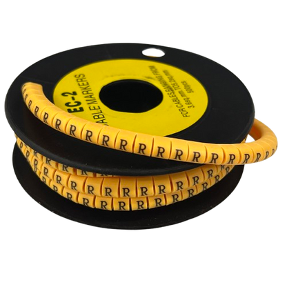 Grippes (R) Cable Marker 3.6mm to 5.2mm Color Yellow 1roll 500pcs) EC-2Y