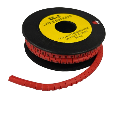 Grippes (R) Cable Marker 3.6mm to 5.2mm 500pcs per Roll Red
