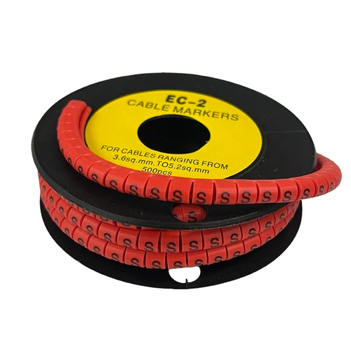 Grippes (S) Cable Marker 3.6mm to 5.2mm 500pcs per Roll Red