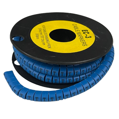 Grippes (T) Cable Marker 5.0mm to 7.2mm (350pcs) Blue   EC-3B(T)