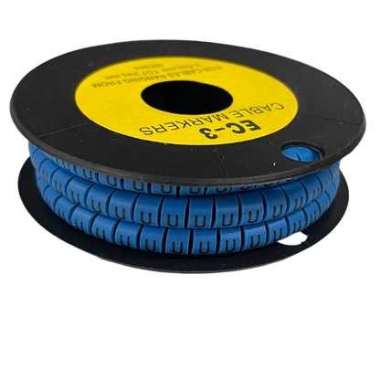 Grippes (U) Cable Marker 5.0mm to 7.2mm (350pcs) Blue