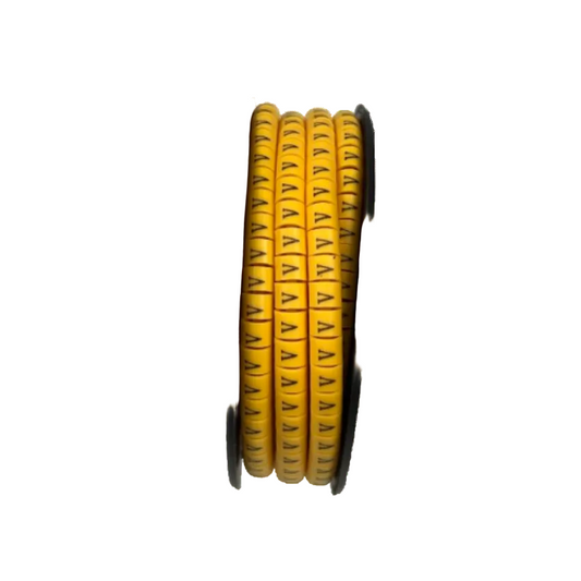 Grippes (V) Cable Marker 3.6mm to 5.2mm Color Yellow 1roll 500pcs) EC-2Y  Wire Tagging