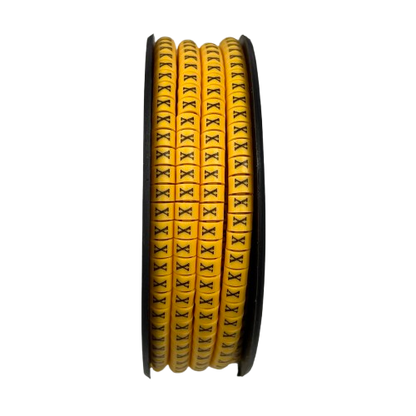 Cable (X) Marker 2.6mm to 4.2mm ( 1000pcs) Yellow EC-1Y