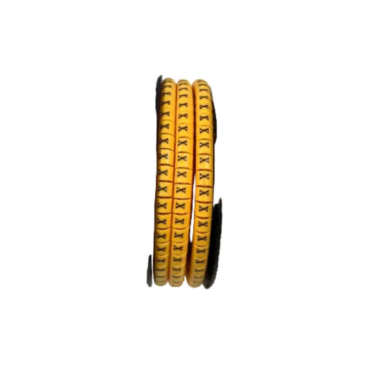 Grippes (X) Cable Marker 3.6mm to 5.2mm Color Yellow 1roll 500pcs) EC-2Y  Wire Tagging