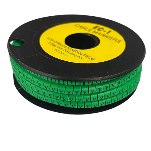 Cable (Y) Marker EC-1 Green 2.6mm to 4.2mm 1000pcs 1 Roll   EC-1G(Y)