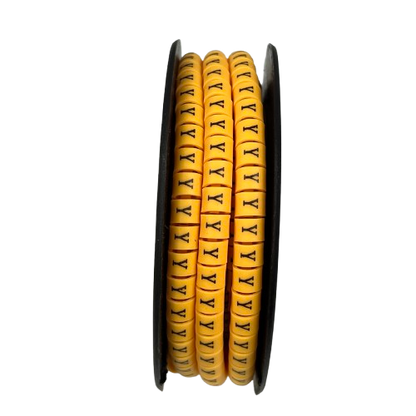 Grippes (Y) Cable Marker 3.6mm to 5.2mm Color Yellow 1roll 500pcs) EC-2Y