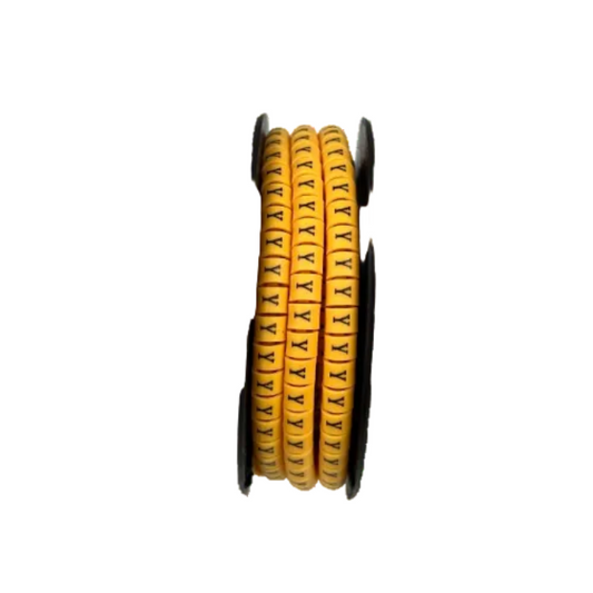 Grippes (Y) Cable Marker 3.6mm to 5.2mm Color Yellow 1roll 500pcs) EC-2Y  Wire Tagging
