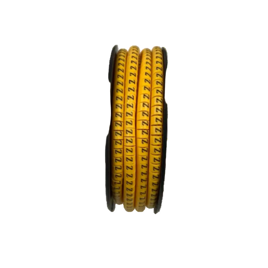 Cable (Z) Marker 2.6mm to 4.2mm ( 1000pcs) Yellow EC-1Y  Wire Tagging