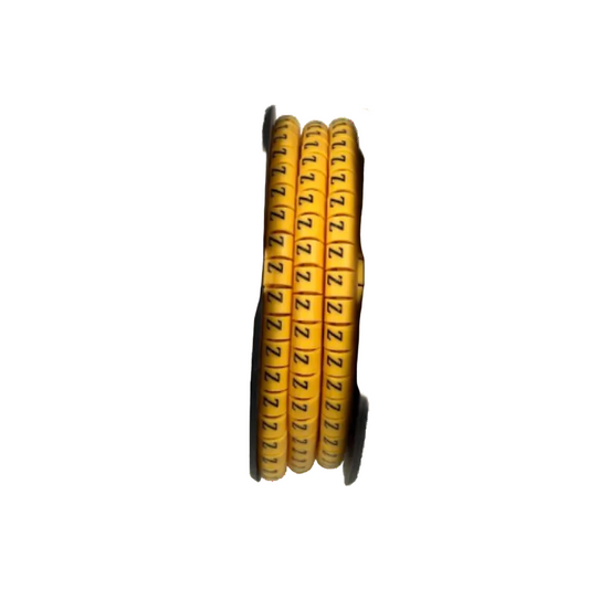 Grippes (Z) Cable Marker 3.6mm to 5.2mm Color Yellow 1 roll (500pcs) EC-2Y  Wire Tagging