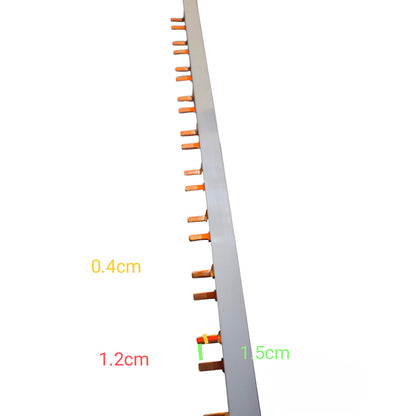 HIMEL Bus Bar 2 Pole 2P  for 2 Pole Miniature Breaker 2-Pole MCB (2 pcs) 4Pins - HBBT2P63A15P(4P)