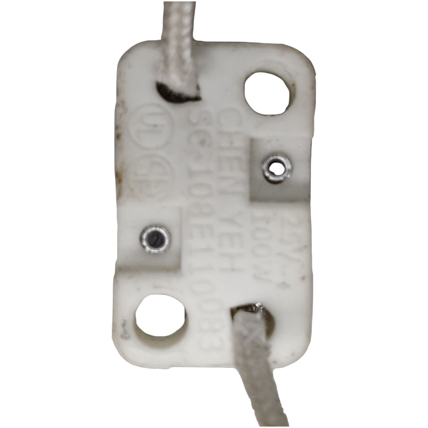 Halogen Pin Type Socket GU5.3 Porcelain Type with Fiber Glass Wire Connection Rectangular