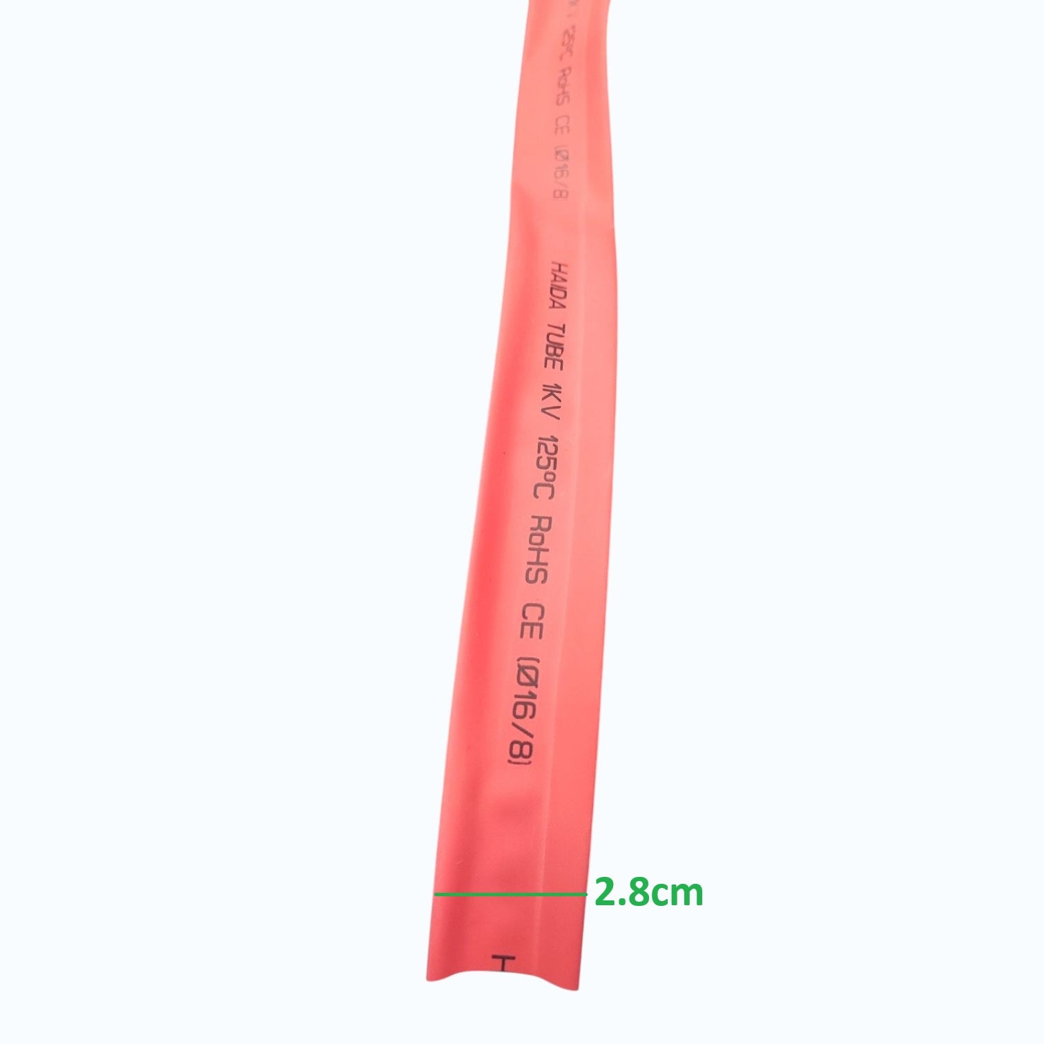 Heat Shrinkable Tube 16mm Red for 100mm 4/0 AWG Temp. rating 125°C,Voltage Rating 0.6/1kV 100meters per roll