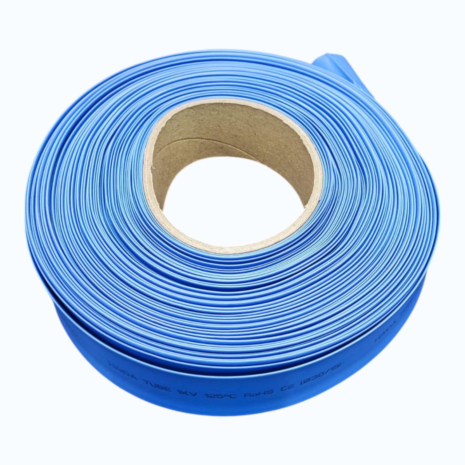 Heat Shrinkable Tube 30mm Blue Temp. rating 125°C,Voltage Rating 0.6/1kV 50meters per roll