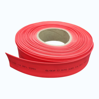 Heat Shrinkable Tube 30mm Red Temp. rating 125°C,Voltage Rating 0.6/1kV 50meters per roll