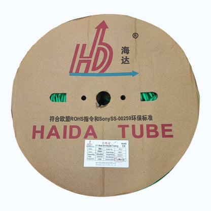 Heat Shrinkable Tube 6mm Green for 8.0mm-14mm 8/7-6/7 AWG Temp. rating 125°C,Voltage Rating 0.6/1kV 200meters per roll