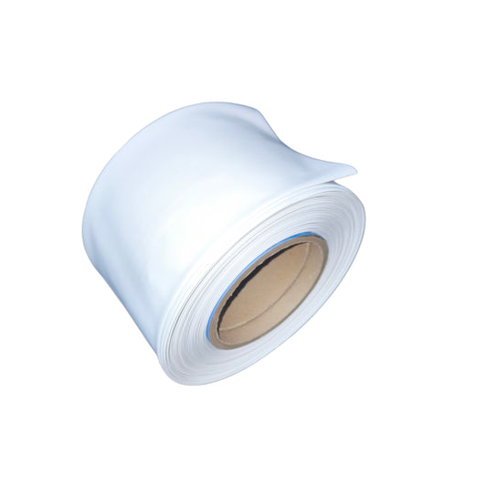 Roll of white paper on a white background