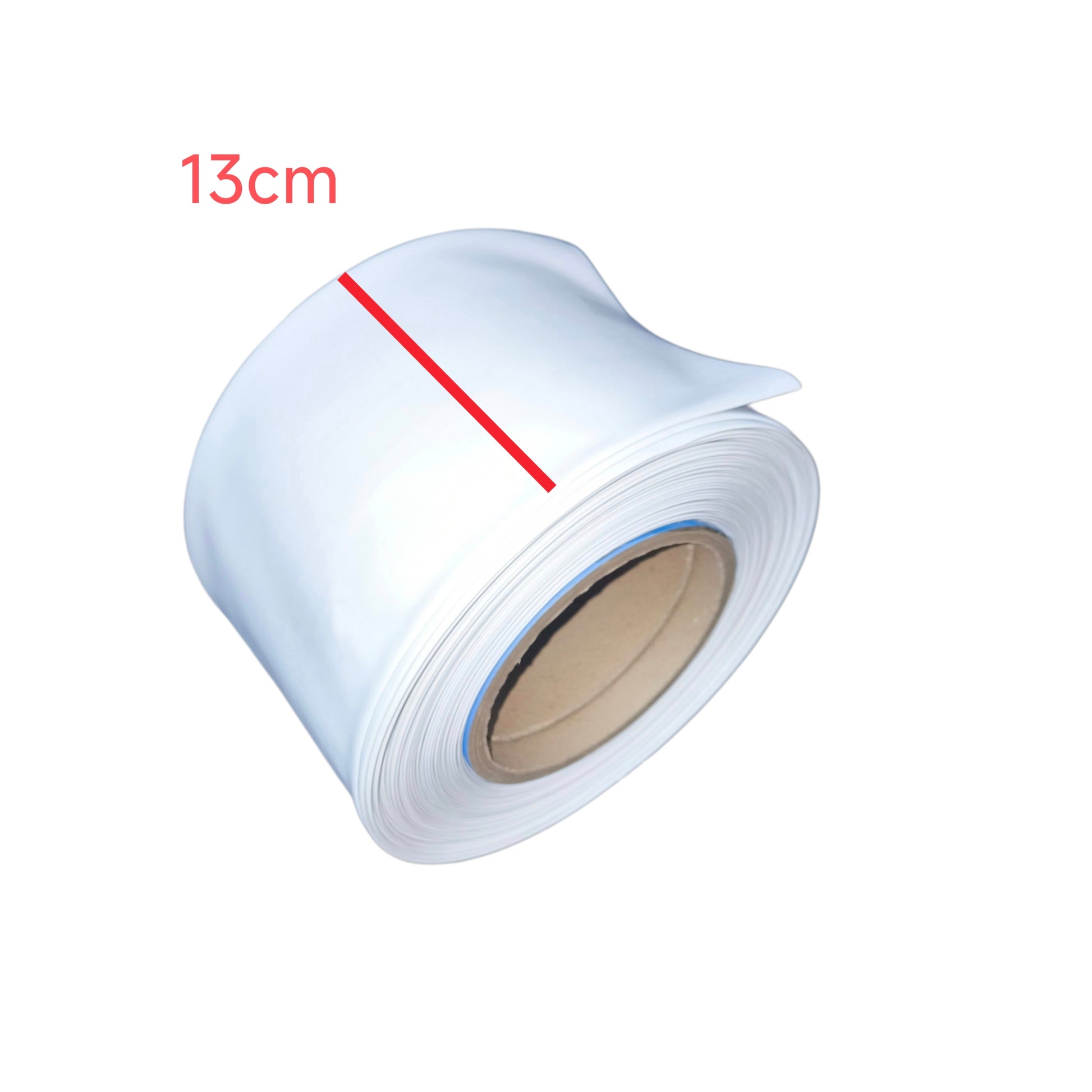 Roll of white paper with a red line and '13cm' text on a white background