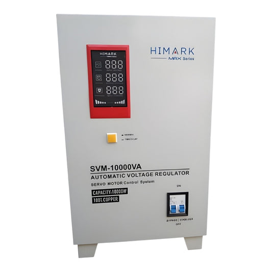 Himark 30000W Automatic Voltage Regulator 1 Input and 1 Output Terminal Binding MCB Protection SVM-30KVA