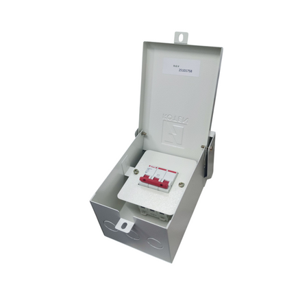 Himel 16A 3Pole 6KAIC 220V Miniature Circuit Breaker with Nema 3R Enclosure Koten K63N NEMA3RE-2P/3P+HDB3wN3PC16