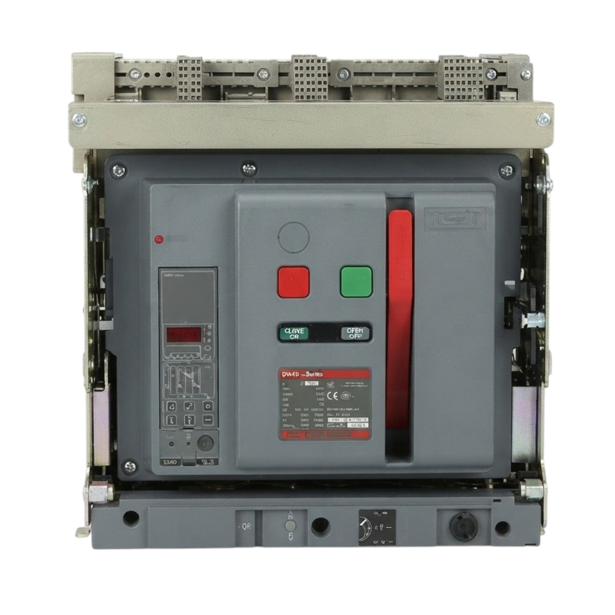 An industrial electrical switchgear unit, specifically a DCS series breaker, shown from the front against a plain white background.