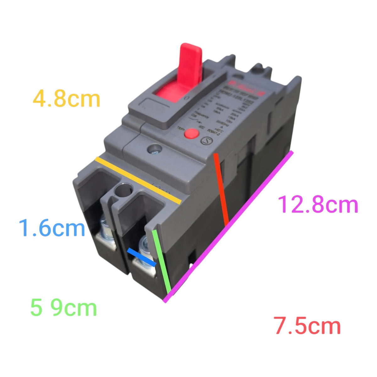 Himel 25A 2 Pole Molded Case Circuit Breaker 30 KAIC 250V MCCB Industrial Circuit Breaker HDM2125L0252 Electx Electrical Supply
