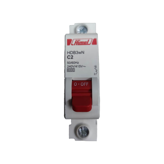 Himel 2A 1 Pole 6 KAIC Miniature Circuit Breaker 220V MCB HDB3wNC2