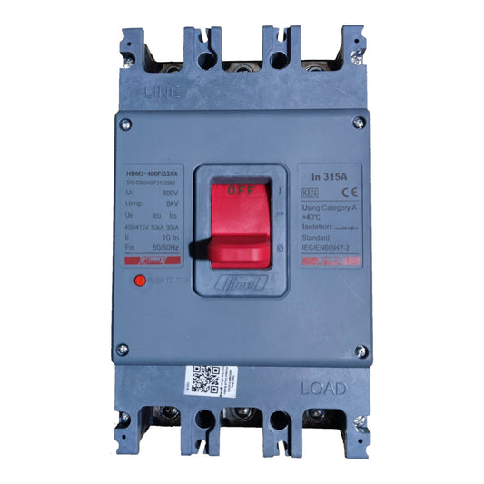 Himel 315A 3P 50KAIC 415V Industrial Circuit Breaker 3 Phase MCCB 30KAIC 250V Molded Case Circuit Breaker HDM3400F31533XX Electx Electrical SUpply