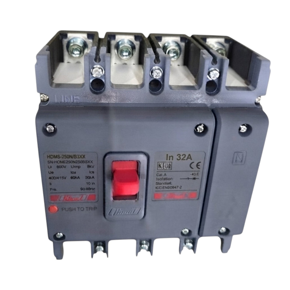 Himel 32A 4 Pole Industrial Circuit Breaker 220V 25KAIC 400V MCCB HDM3100S32B3XX