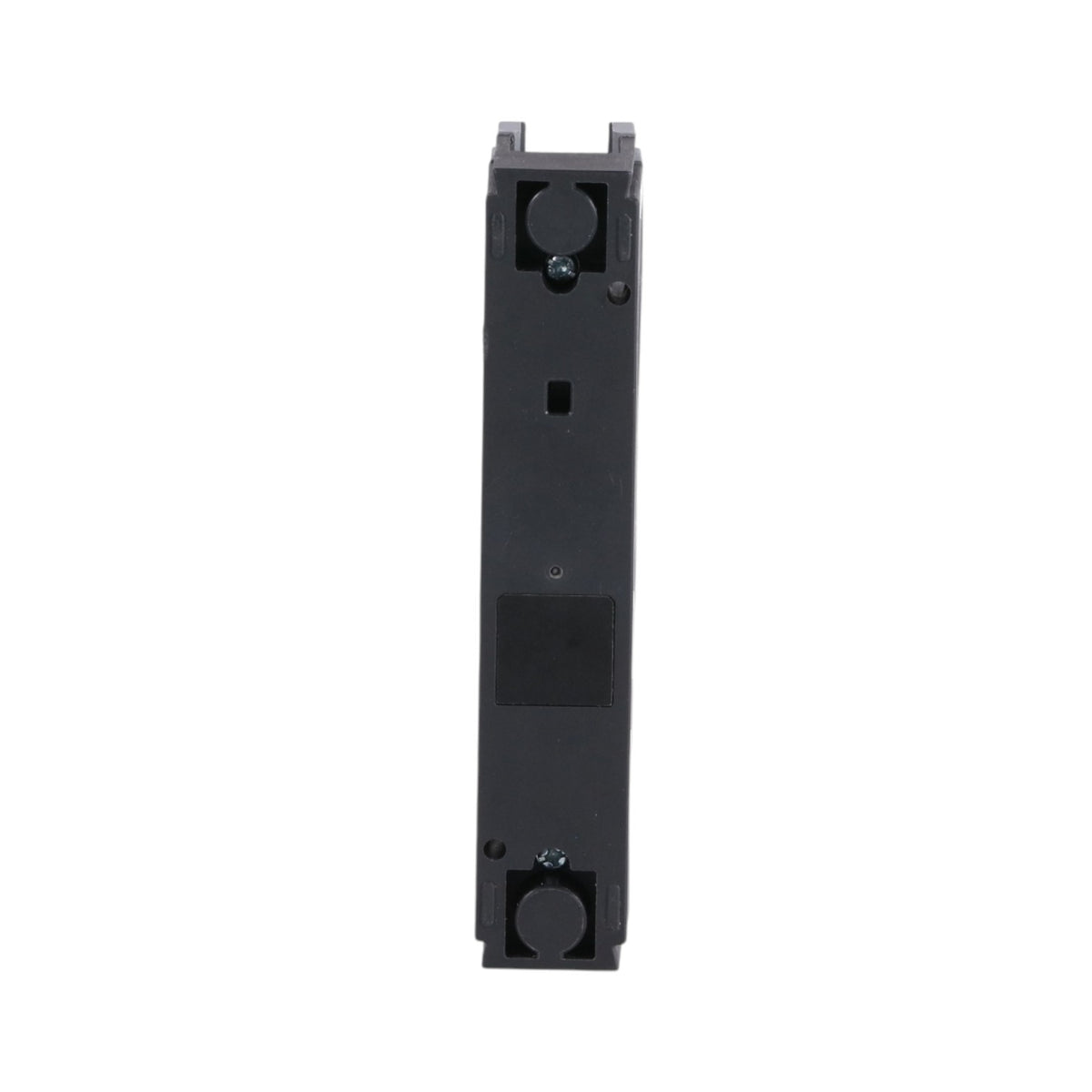 A black plastic electrical terminal block or connector module shown vertically against a plain white background.