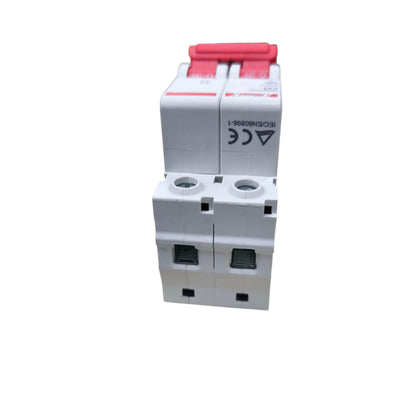 Electrical breaker with CE and ENEC certification logos on a white background