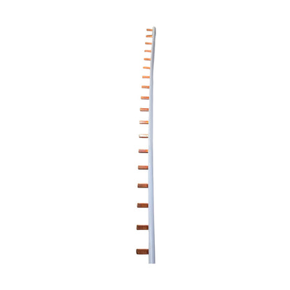 Metal bracket with multiple holes on a white background