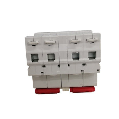 Stack of electrical circuit breaker panels on a white background