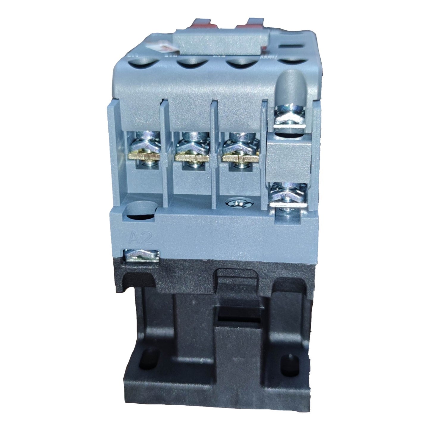 Electrical contactor on a white background