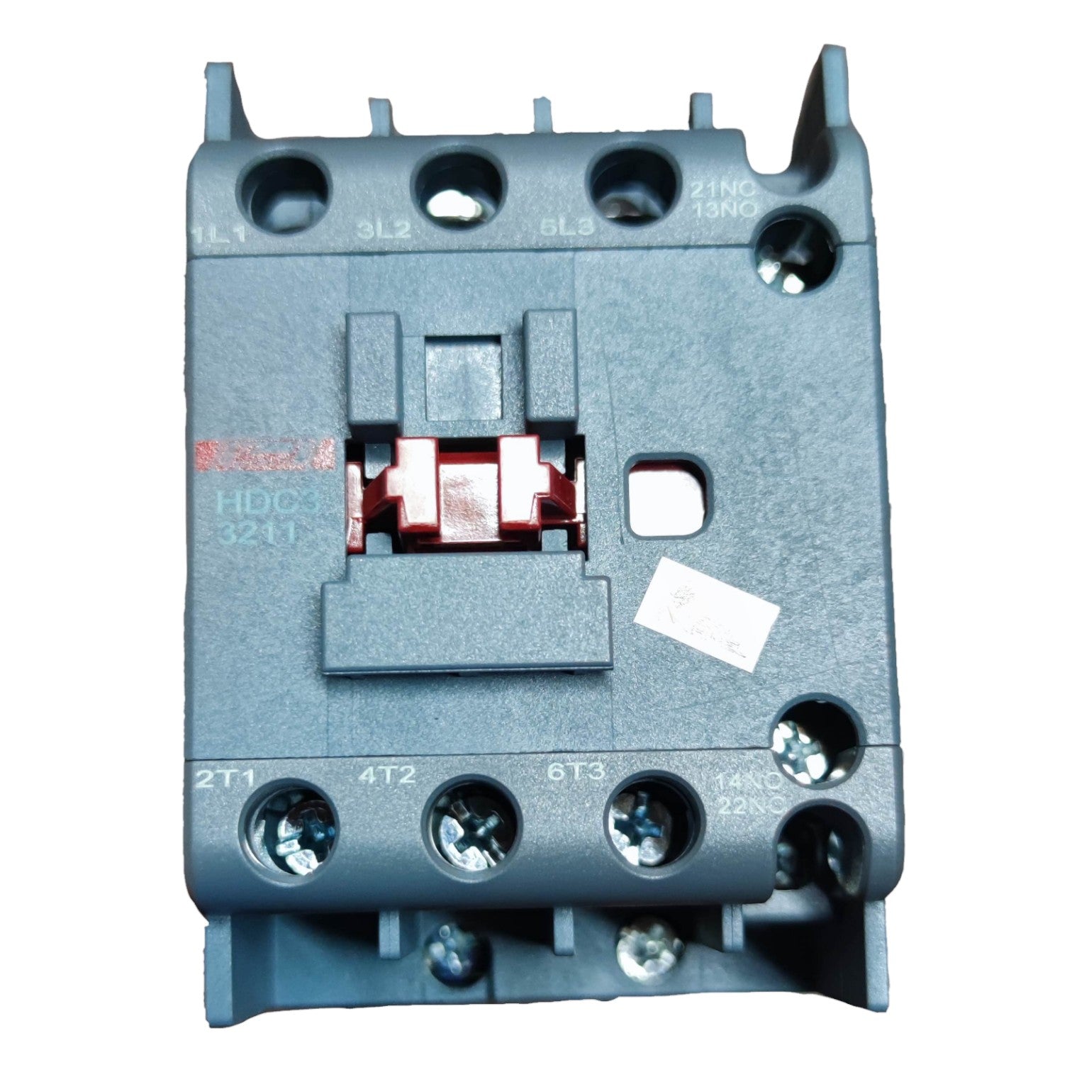 Electrical contactor on a white background