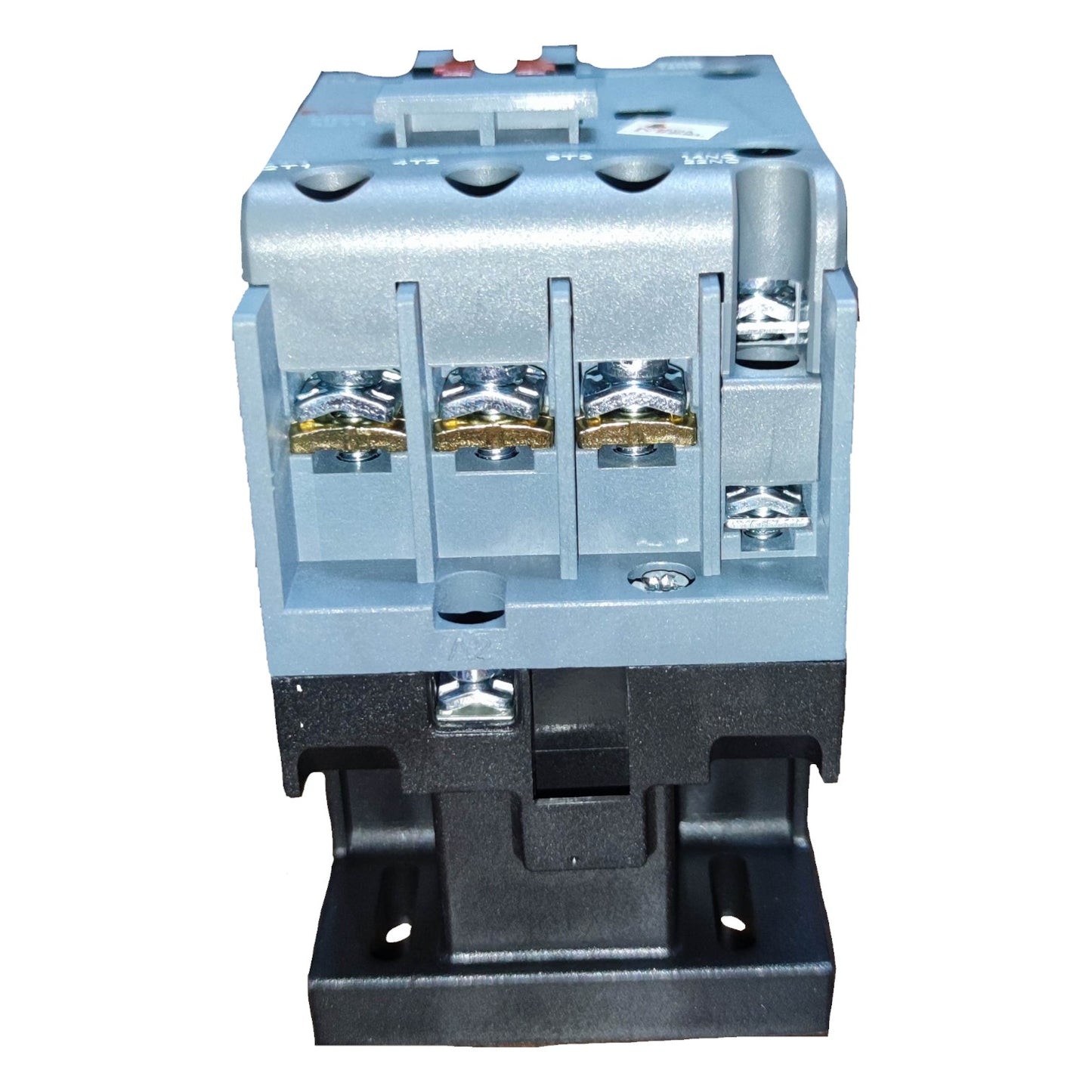 Electrical contactor on a white background
