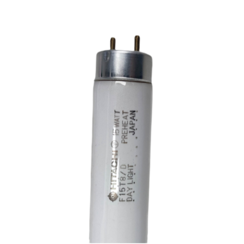 Hitachi 15W T8 daylight fluorescent tube with preheat design for bright illumination
