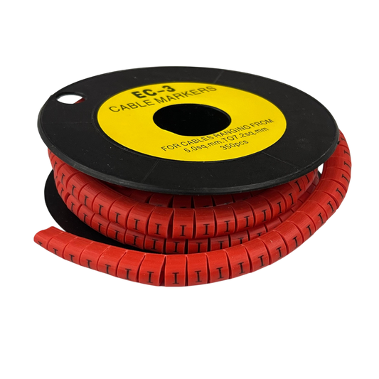 Grippes (I) Cable Marker Red 5.0mm to 7.2mm 350pcs