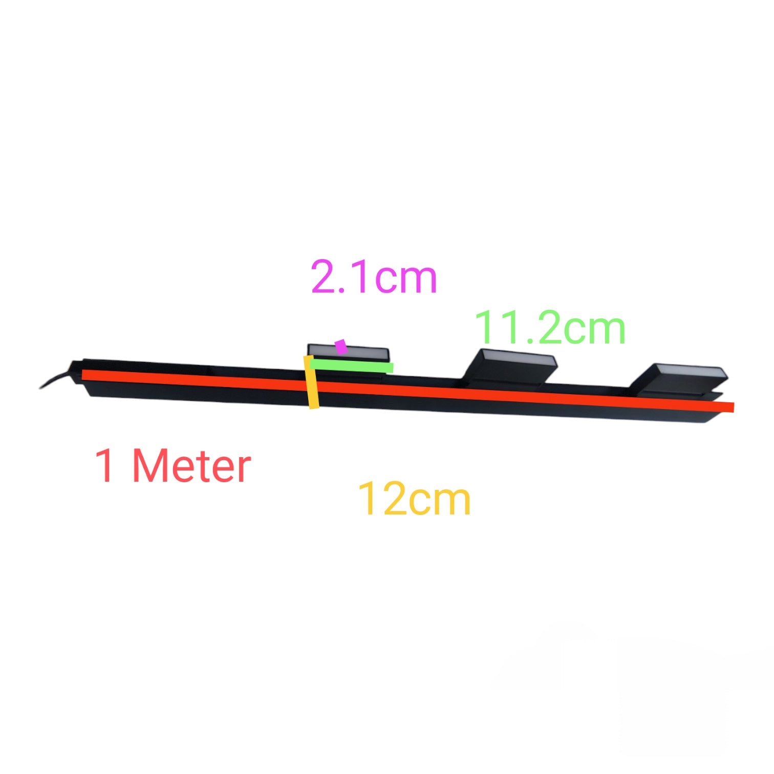 ILLUMIQ TERRA Magnetic Track Light 1 Meter 26mm with 3pcs 6W LED Foldable Flood Daylight 6500K 220V